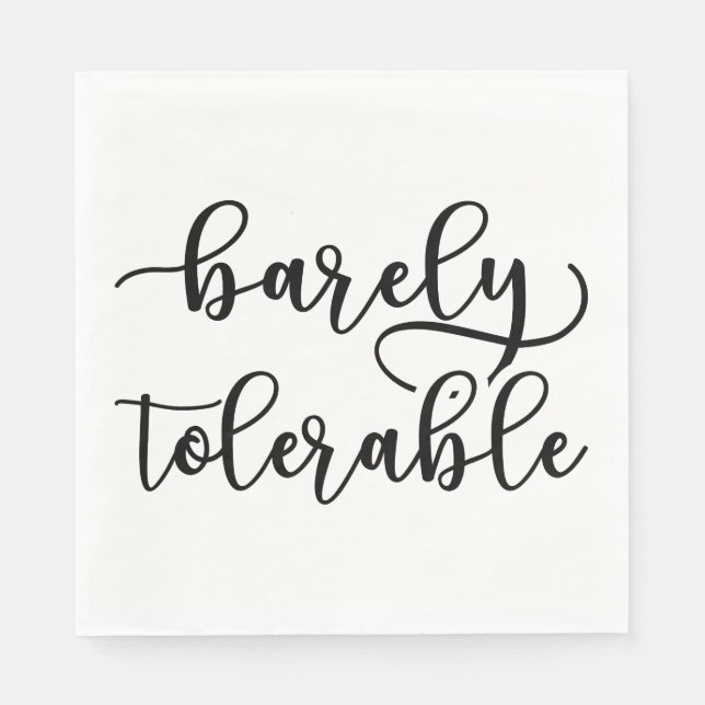 Pride And Prejudice - Barely Tolerable I Napkin (Front)