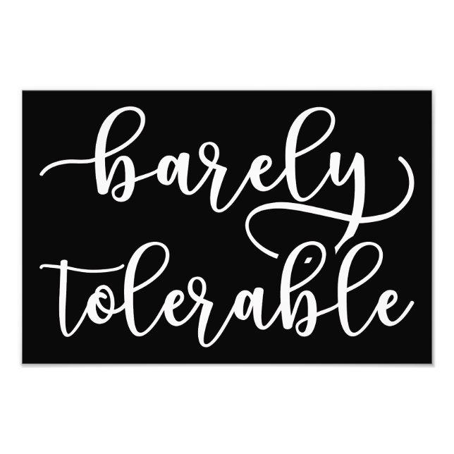 Pride And Prejudice - Barely Tolerable I Photo Print (Front)