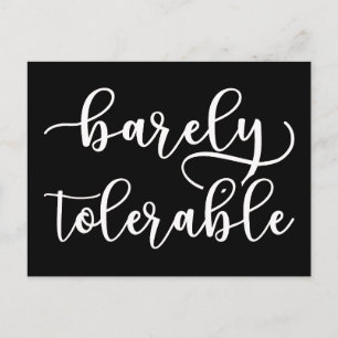 Pride And Prejudice - Barely Tolerable I Postcard