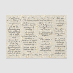 Pride and Prejudice Book Quotes  Tissue Paper