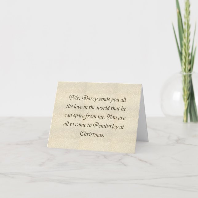 Pride and Prejudice Christmas Holiday Card (Front)