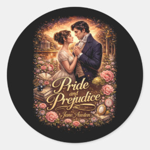 Pride and Prejudice Classic Round Sticker