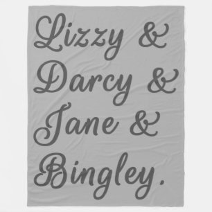 Pride and Prejudice Couples I Fleece Blanket
