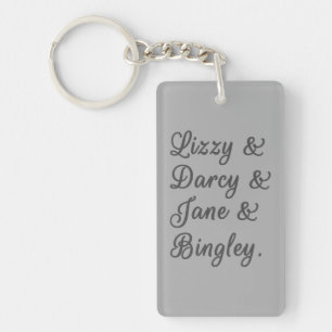 Pride and Prejudice Couples I Keychain