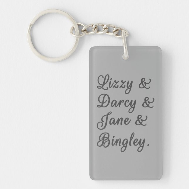 Pride and Prejudice Couples I Keychain (Front)