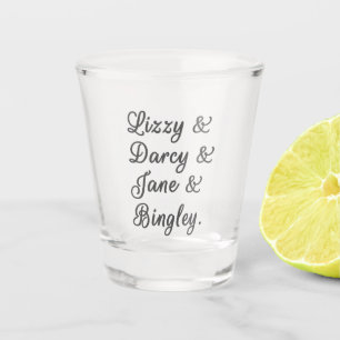 Pride and Prejudice Couples I Shot Glass