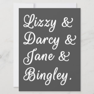 Pride and Prejudice Couples II Invitation
