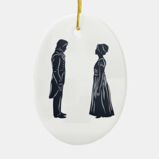 Pride and Prejudice Elizabeth and Darcy Ceramic Ornament