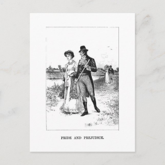 Pride and Prejudice - Elizabeth and Mr. Darcy Postcard (Front)