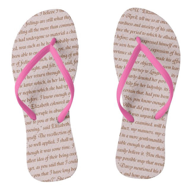Pride and Prejudice Flip Flops (Footbed)