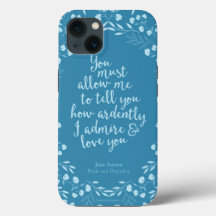 Pride and Prejudice Floral Love Quote