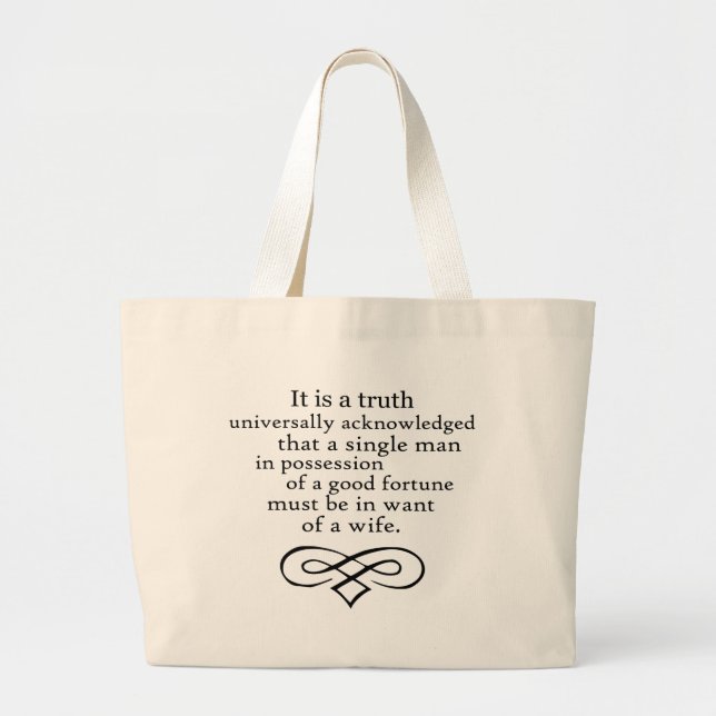 Pride and Prejudice Large Tote Bag (Front)