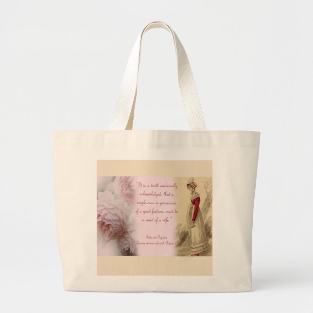 Pride and Prejudice Large Tote Bag (Front)