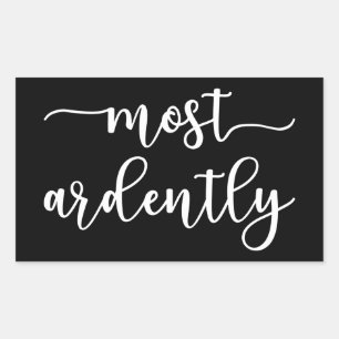Pride And Prejudice Mr. Darcy - Most Ardently I Sticker
