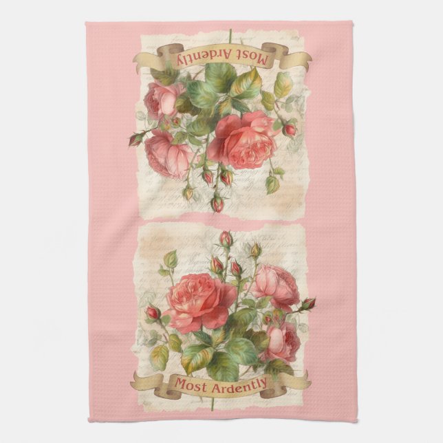 Pride and Prejudice Mr Darcy Most Ardently Kitchen Towel (Vertical)