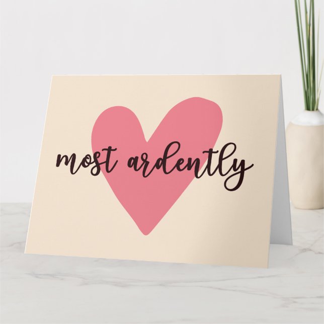 Pride And Prejudice Mr. Darcy - Most Ardently V Card (Front)