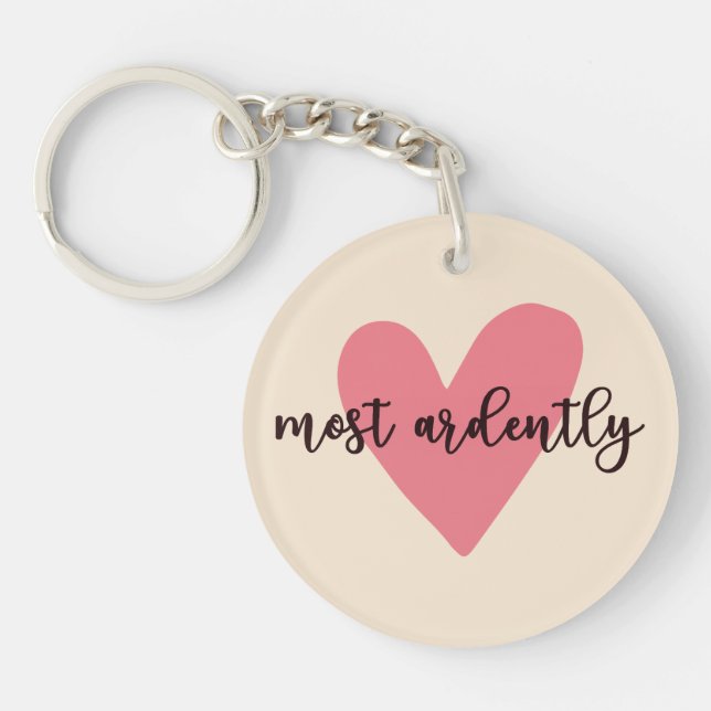 Pride And Prejudice Mr. Darcy - Most Ardently V Keychain (Front)