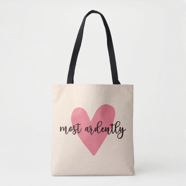 Pride And Prejudice Mr. Darcy - Most Ardently V Tote Bag (Front)