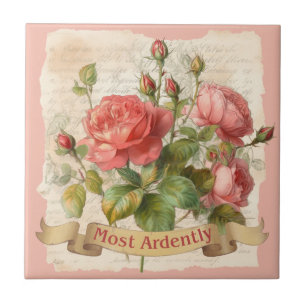 Pride and Prejudice Mr Darcy quote, Most Ardently Tile