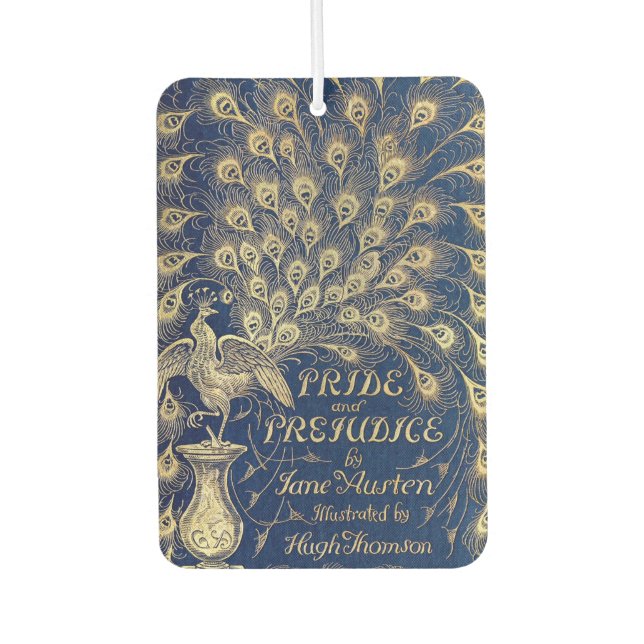 Pride and Prejudice Peacock Cover Hugh Thomson Air Freshener (Front)