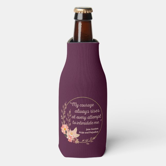 Pride and Prejudice Quote I - Cute Style Bottle Cooler (Bottle Front)