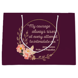 Pride and Prejudice Quote I - Cute Style Large Gift Bag