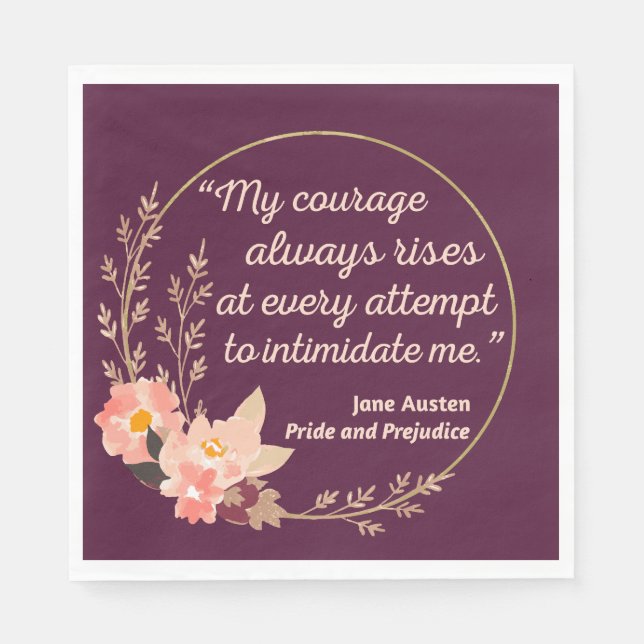Pride and Prejudice Quote I - Cute Style Napkin (Front)