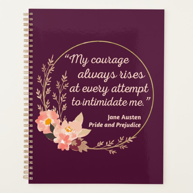 Pride and Prejudice Quote I - Cute Style Planner (Front)