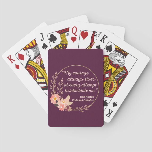 Pride and Prejudice Quote I - Cute Style Playing Cards (Back)