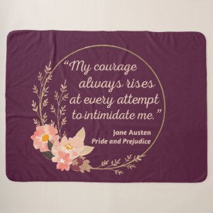 Pride and Prejudice Quote I - Cute Style Sherpa Blanket