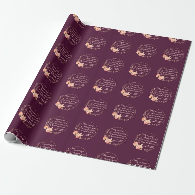 Pride and Prejudice Quote I - Cute Style Wrapping Paper (Unrolled)