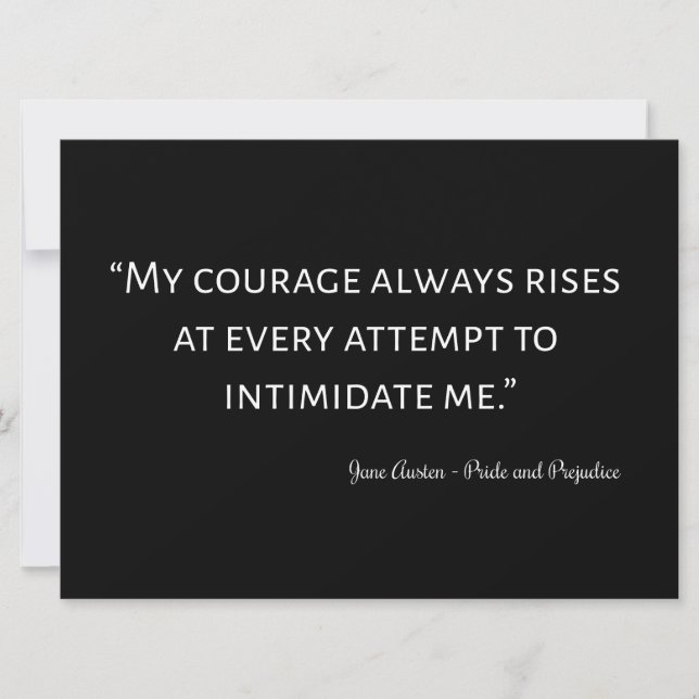 Pride and Prejudice Quote I Invitation (Front)