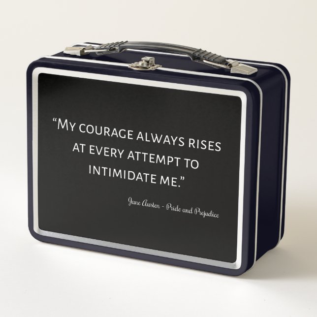 Pride and Prejudice Quote I Metal Lunch Box (Front)