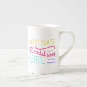 Pride and Prejudice Quote II - Bright Colours Bone China Mug