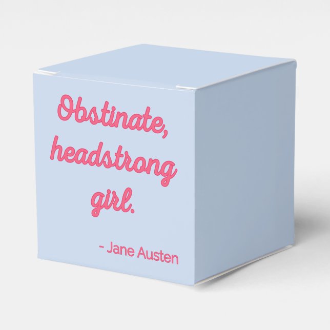 Pride and Prejudice Quote II - Cute Style Favor Box (Front Side)