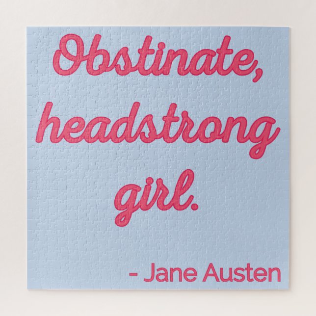 Pride and Prejudice Quote II - Cute Style Jigsaw Puzzle (Vertical)