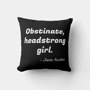Pride and Prejudice Quote II Throw Pillow