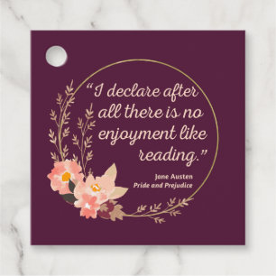 Pride and Prejudice Quote III - Cute Style Favour Tags