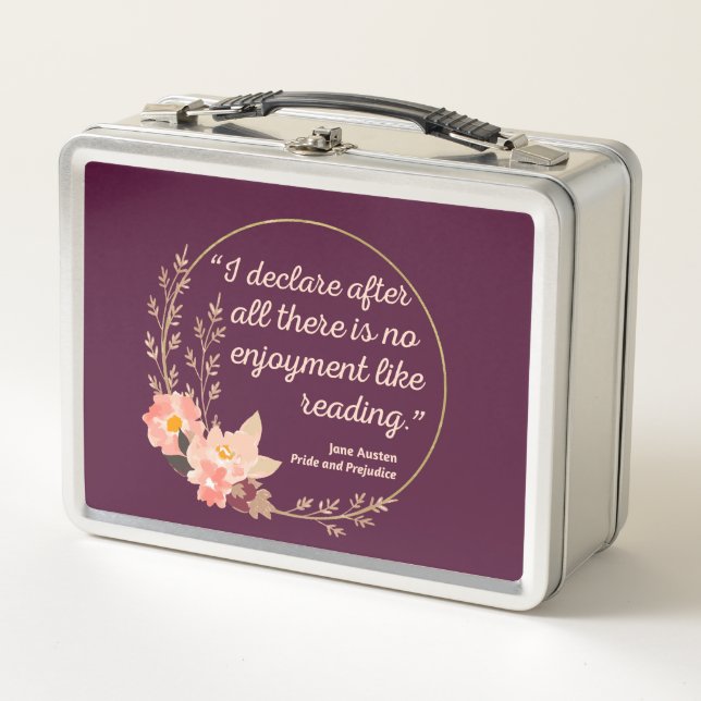 Pride and Prejudice Quote III - Cute Style Metal Lunch Box (Front)