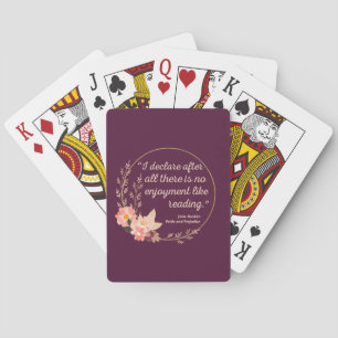 Pride and Prejudice Quote III - Cute Style Playing Cards