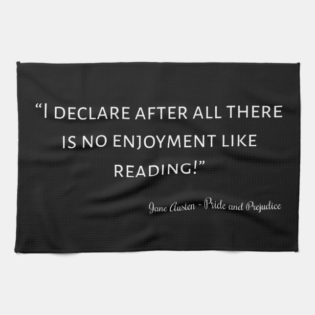 Pride and Prejudice Quote III Kitchen Towel (Horizontal)
