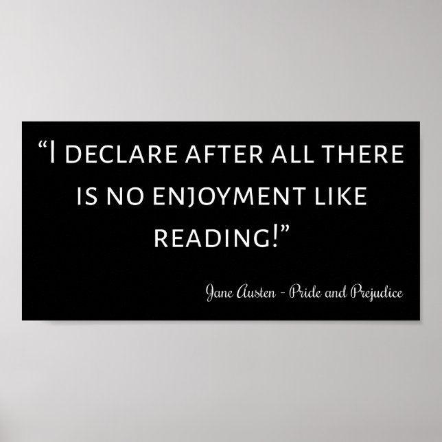 Pride and Prejudice Quote III Poster (Front)