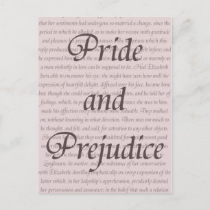 Pride and Prejudice Quote Postcard