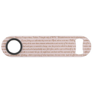 Pride and Prejudice Quote Speed Bottle Opener