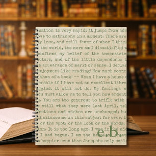 Pride and Prejudice Quotes Personalized Notebook
