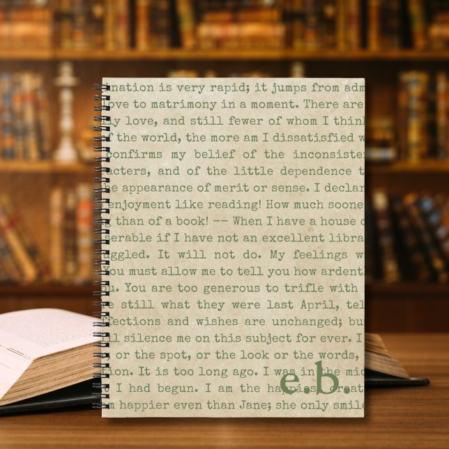 Pride and Prejudice Quotes Personalized Notebook (Creator Uploaded)