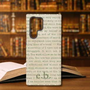Pride and Prejudice Quotes Personalized Samsung Galaxy Case
