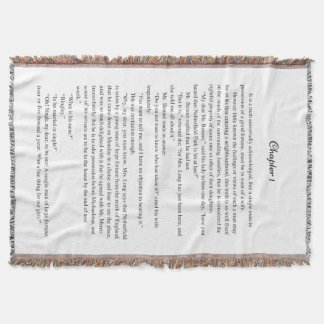 Pride and Prejudice Throw Blanket