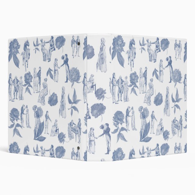Pride and Prejudice Toile de Jouy Binder (Background)