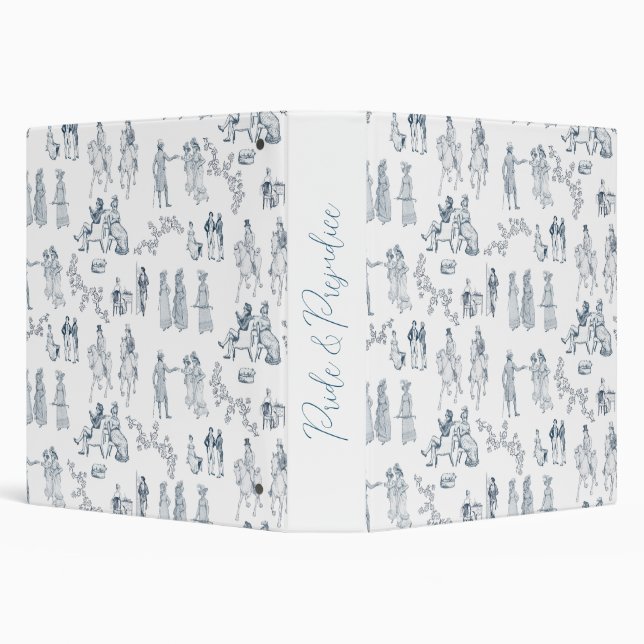 Pride and Prejudice Toile de Jouy Binder (Background)